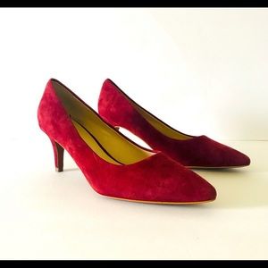 Cole Han - Beautiful red suede ladies heels!